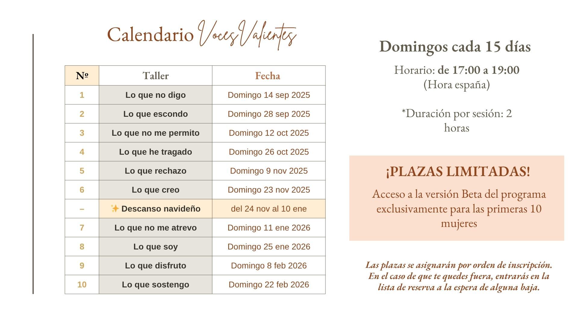 calendario voces valientes 10